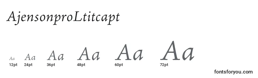AjensonproLtitcapt Font Sizes