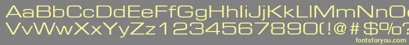 PalindromeExpandedSsiExpanded-fontti – keltaiset fontit harmaalla taustalla