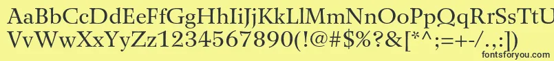 WilkeltstdRoman Font – Black Fonts on Yellow Background