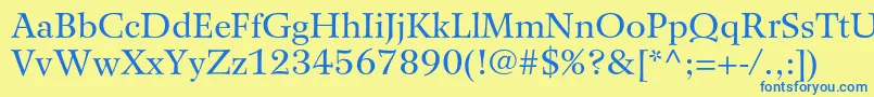 WilkeltstdRoman Font – Blue Fonts on Yellow Background