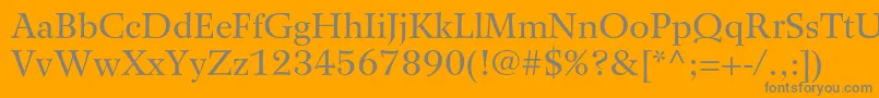 WilkeltstdRoman Font – Gray Fonts on Orange Background