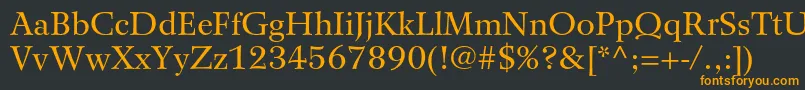WilkeltstdRoman Font – Orange Fonts on Black Background