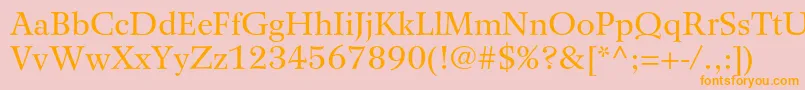 WilkeltstdRoman Font – Orange Fonts on Pink Background