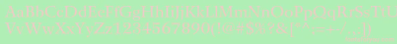 WilkeltstdRoman Font – Pink Fonts on Green Background