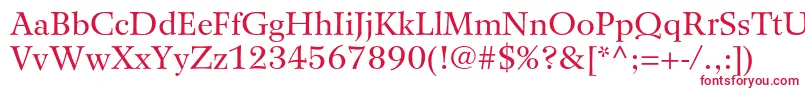 WilkeltstdRoman Font – Red Fonts on White Background