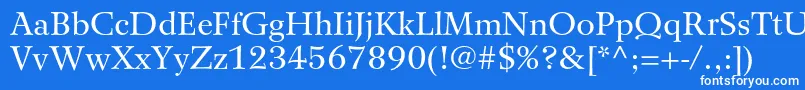 WilkeltstdRoman Font – White Fonts on Blue Background
