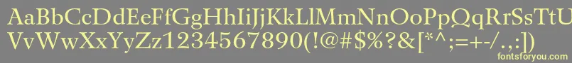 WilkeltstdRoman Font – Yellow Fonts on Gray Background