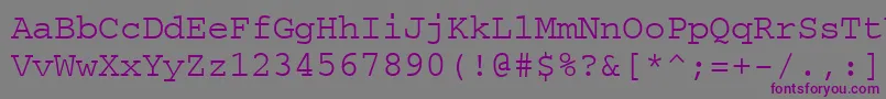 Шрифт Courierps – фиолетовые шрифты на сером фоне