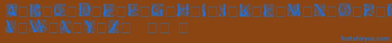 ElzevierC Font – Blue Fonts on Brown Background