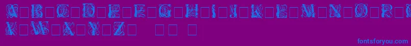 ElzevierC Font – Blue Fonts on Purple Background