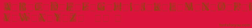 ElzevierC Font – Brown Fonts on Red Background