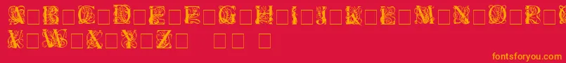 ElzevierC Font – Orange Fonts on Red Background