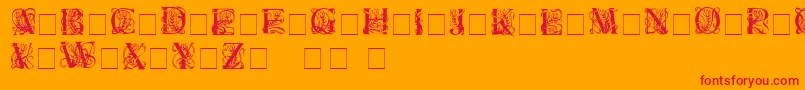 ElzevierC Font – Red Fonts on Orange Background