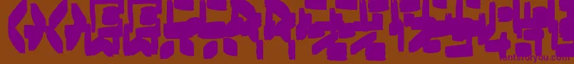 Boxybrush-fontti – violetit fontit ruskealla taustalla
