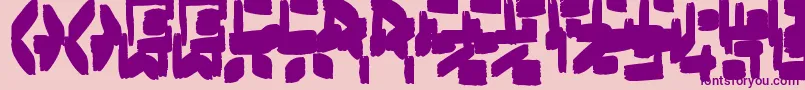 Boxybrush-Schriftart – Violette Schriften auf rosa Hintergrund