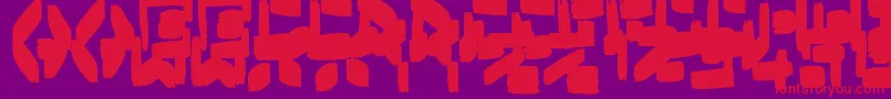 Boxybrush Font – Red Fonts on Purple Background