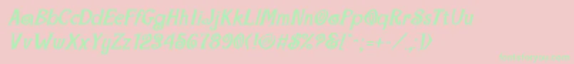 MaracaExtraboldItalic Font – Green Fonts on Pink Background