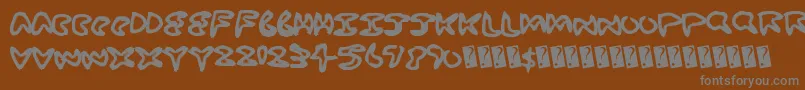 Sodawater-Schriftart – Graue Schriften auf braunem Hintergrund