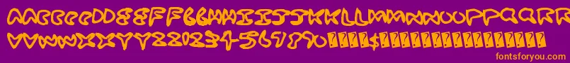 Sodawater Font – Orange Fonts on Purple Background