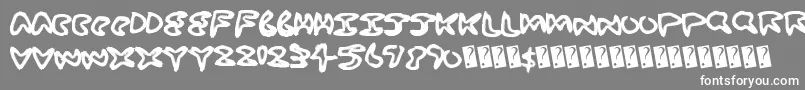 フォントSodawater – 灰色の背景に白い文字