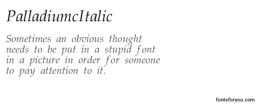 PalladiumcItalic-fontti