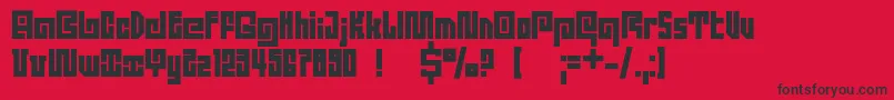 Dsquadroc Font – Black Fonts on Red Background