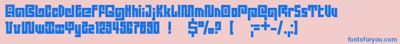 Dsquadroc Font – Blue Fonts on Pink Background