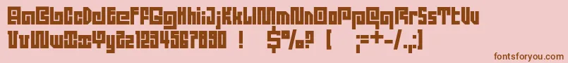Шрифт Dsquadroc – коричневые шрифты на розовом фоне