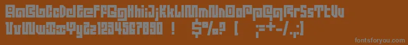 Dsquadroc-Schriftart – Graue Schriften auf braunem Hintergrund