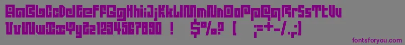 Dsquadroc Font – Purple Fonts on Gray Background