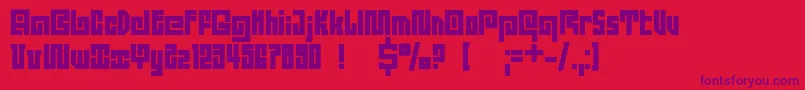 Dsquadroc Font – Purple Fonts on Red Background