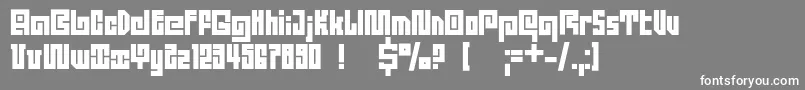 Dsquadroc Font – White Fonts on Gray Background