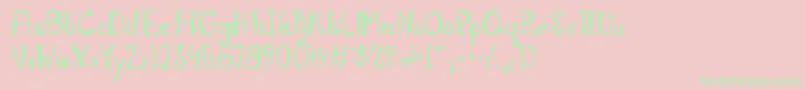 AustieBostHappyHolly Font – Green Fonts on Pink Background