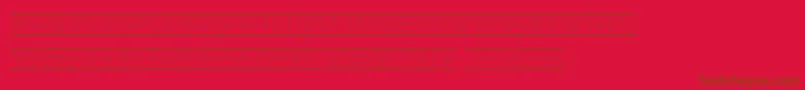 Kgprimarydotslined-Schriftart – Braune Schriften auf rotem Hintergrund