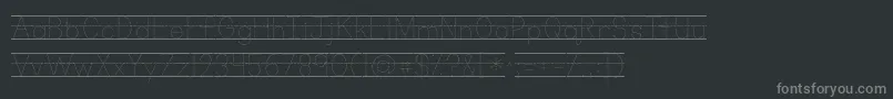 フォントKgprimarydotslined – 黒い背景に灰色の文字