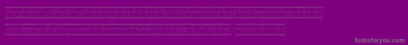 Fonte Kgprimarydotslined – fontes cinzas em um fundo violeta