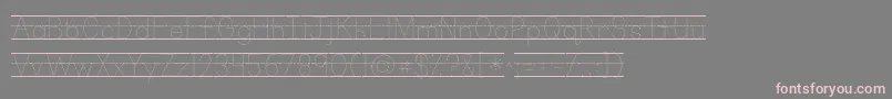Kgprimarydotslined Font – Pink Fonts on Gray Background