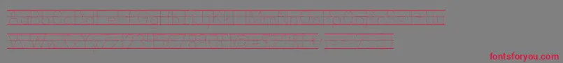 Kgprimarydotslined Font – Red Fonts on Gray Background