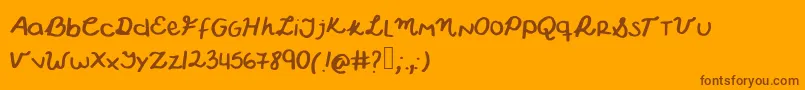 Wonderful-fontti – ruskeat fontit oranssilla taustalla