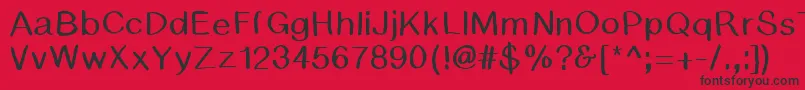 BsdCambridge Font – Black Fonts on Red Background