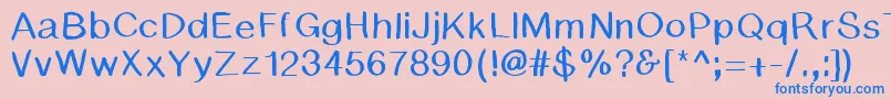 フォントBsdCambridge – ピンクの背景に青い文字