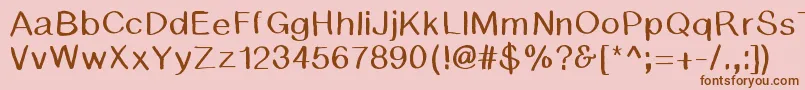 BsdCambridge Font – Brown Fonts on Pink Background