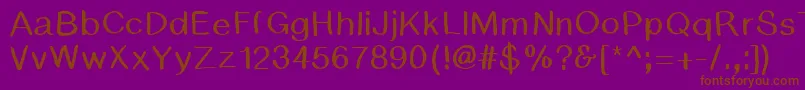 BsdCambridge Font – Brown Fonts on Purple Background