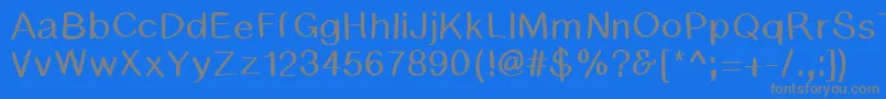 フォントBsdCambridge – 青い背景に灰色の文字
