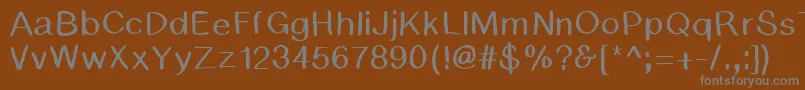 フォントBsdCambridge – 茶色の背景に灰色の文字