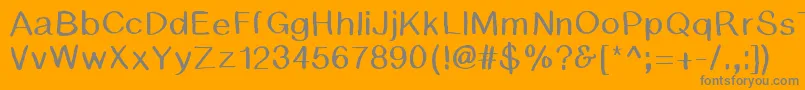 Fonte BsdCambridge – fontes cinzas em um fundo laranja