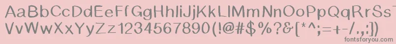 フォントBsdCambridge – ピンクの背景に灰色の文字