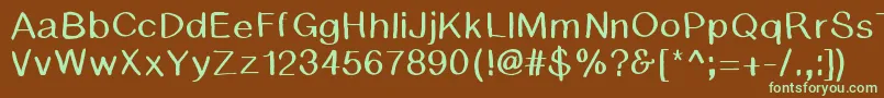 BsdCambridge Font – Green Fonts on Brown Background