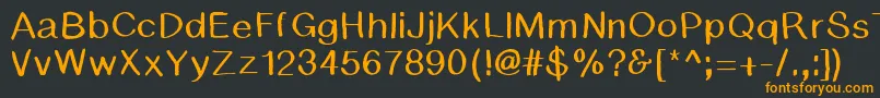 BsdCambridge Font – Orange Fonts on Black Background
