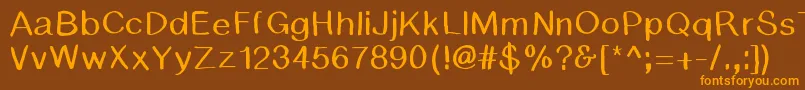 BsdCambridge Font – Orange Fonts on Brown Background